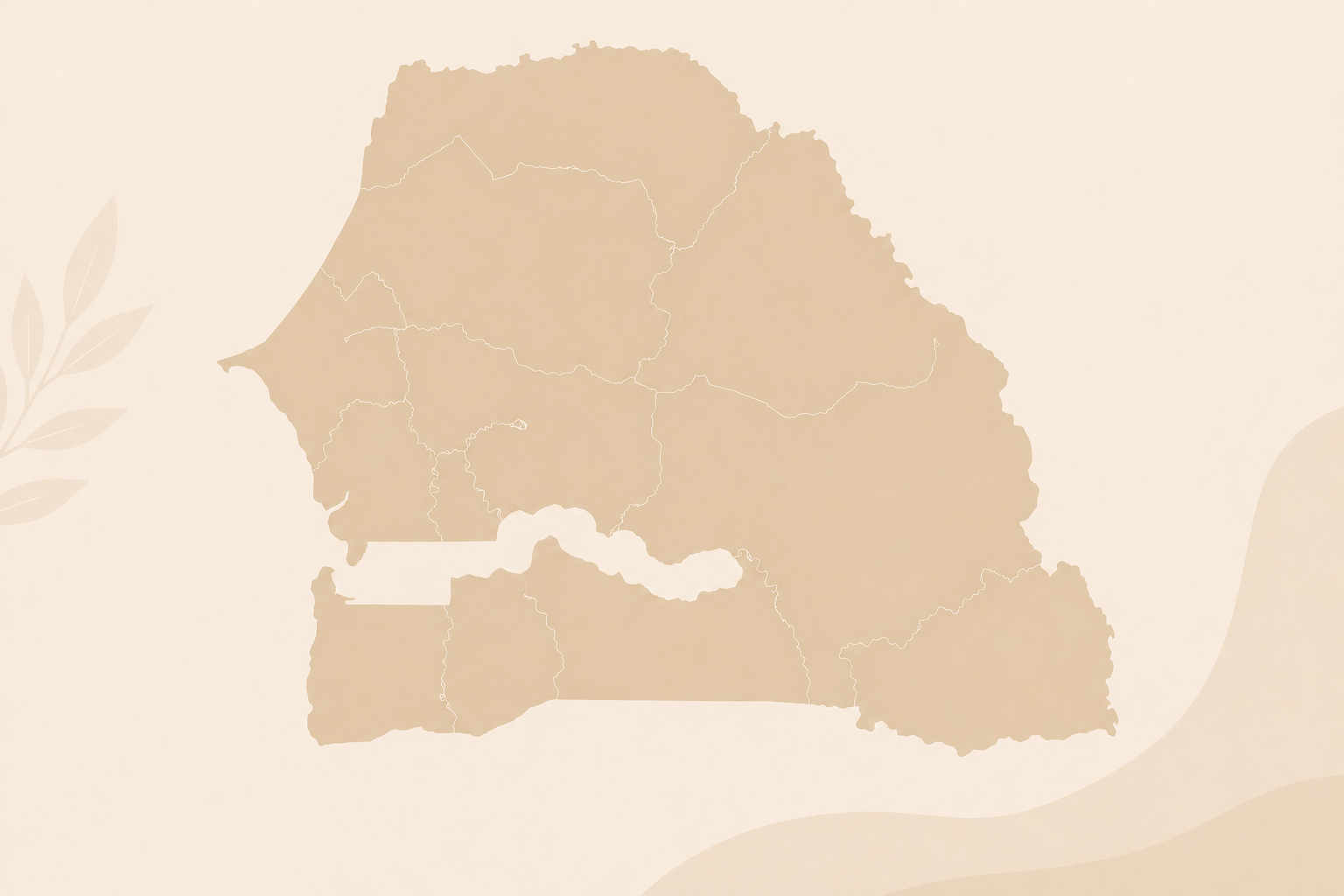 Carte du Sénégal